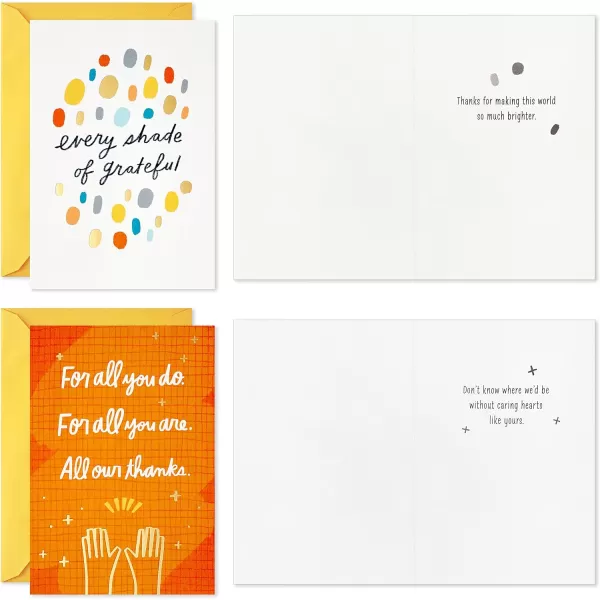 Hallmark Thank You Cards Assortment Every Shade of Grateful 16 Thank You Notes with Envelopes for Teacher Appreciation Caregivers Graduation