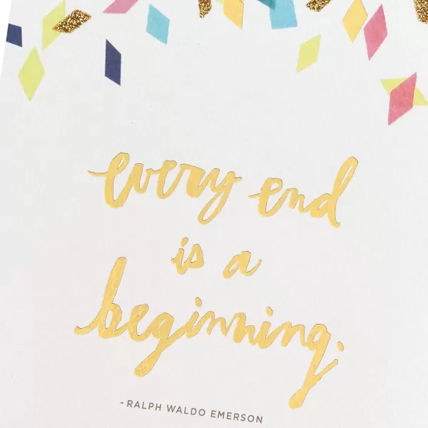 Hallmark Signature Graduation Card Every End Is a Beginning Ralph Waldo Emerson QuoteGreeting Card