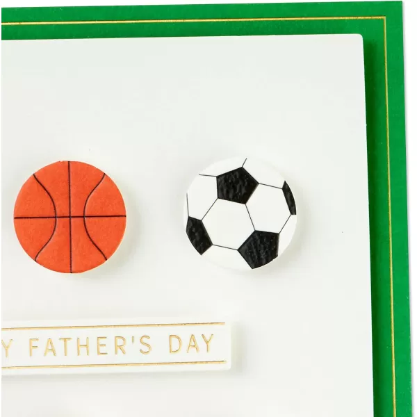 Hallmark Signature Graduation Card Gold Confetti Shine 699GGJ6282Fathers Day  All Star Sports Dad