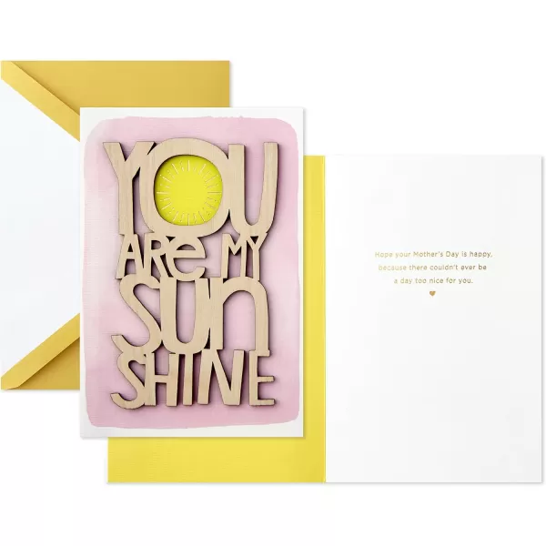 Hallmark Signature Graduation Card Gold Confetti Shine 699GGJ6282Mothers Day  You Are My Sunshine