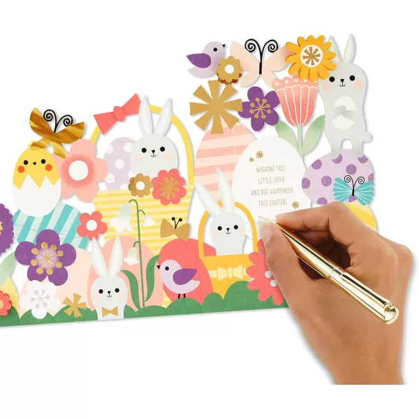 Hallmark Signature Graduation Card Happy GraduationAccordion Fold Pop Up Flowers and Bunnies