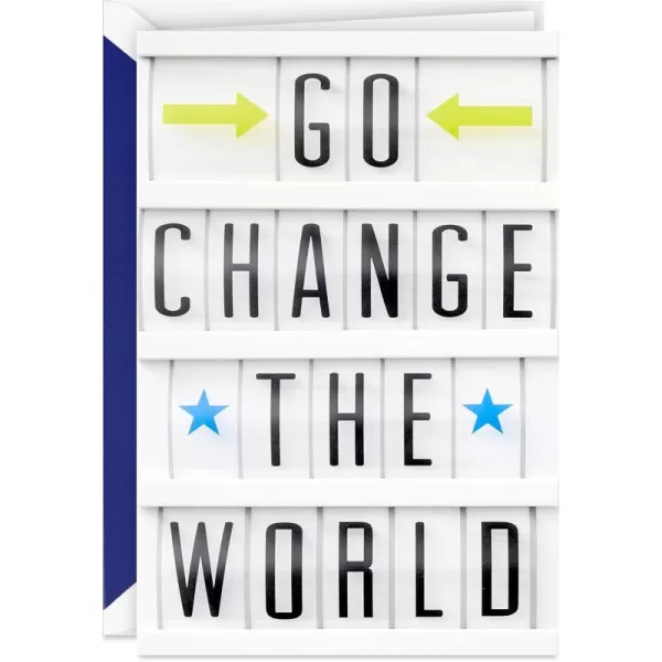 Hallmark Signature Graduation Card Go Change the World LetterboardGo Change the World