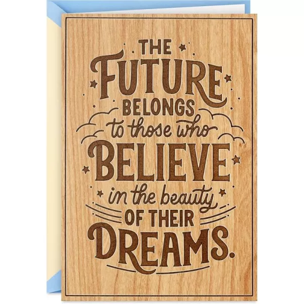 Hallmark Signature Wood Graduation Card Beauty of DreamsBeauty of Dreams  Wood Card