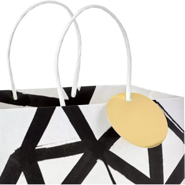 Hallmark Assorted Black and White Gift Bags 8 Bags 4 Medium 9quot 4 Large 13quot for Weddings Graduations Retirements Valentines Day HalloweenBlack and White Bags