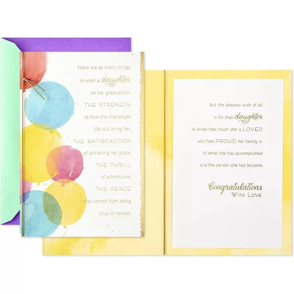 Hallmark Graduation Card for Daughter Congratulations with Love 559GGJ4079