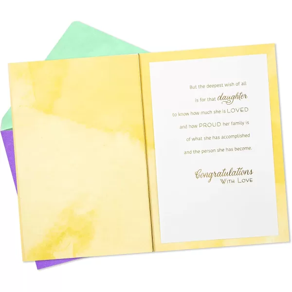 Hallmark Graduation Card for Daughter Congratulations with Love 559GGJ4079