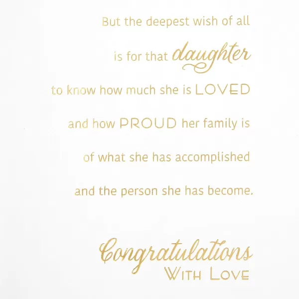 Hallmark Graduation Card for Daughter Congratulations with Love 559GGJ4079