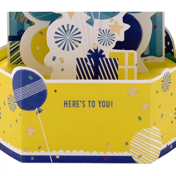 Hallmark Paper Wonder Pop Up Birthday Card PartyGold