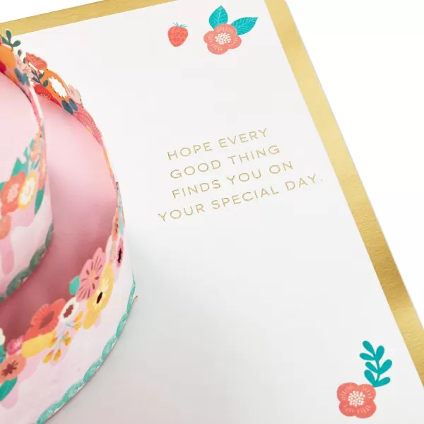 Hallmark Signature Paper Wonder Pop Up Congratulations Card College Graduation Card or Birthday Card for Women CheersLight Pink