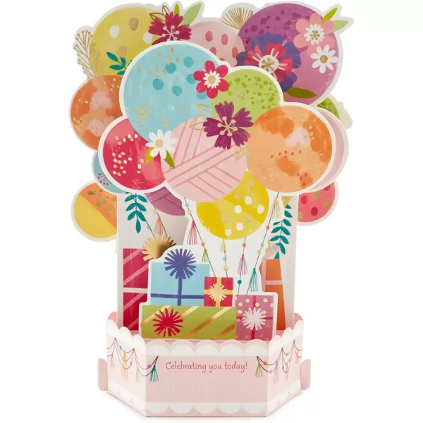 Hallmark Signature Paper Wonder Pop Up Congratulations Card College Graduation Card or Birthday Card for Women CheersMylar Balloon Explosio