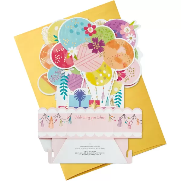 Hallmark Signature Paper Wonder Pop Up Congratulations Card College Graduation Card or Birthday Card for Women CheersMylar Balloon Explosio