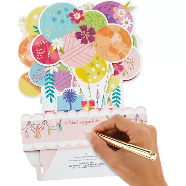 Hallmark Signature Paper Wonder Pop Up Congratulations Card College Graduation Card or Birthday Card for Women CheersMylar Balloon Explosio