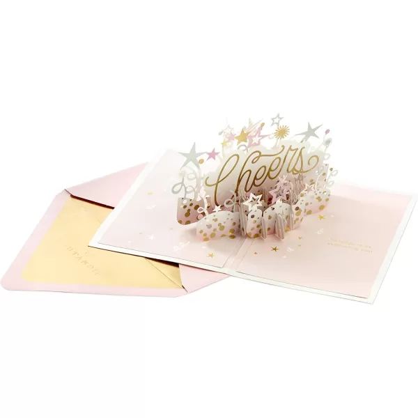 Hallmark Signature Paper Wonder Pop Up Congratulations Card College Graduation Card or Birthday Card for Women CheersPink