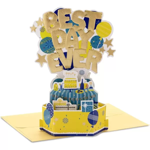 Hallmark Paper Wonder Pop Up Birthday Card PartyGold