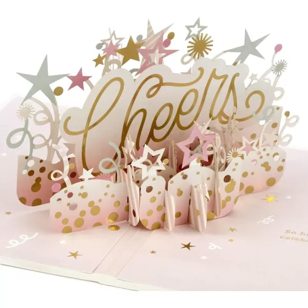 Hallmark Signature Paper Wonder Pop Up Congratulations Card College Graduation Card or Birthday Card for Women CheersPink