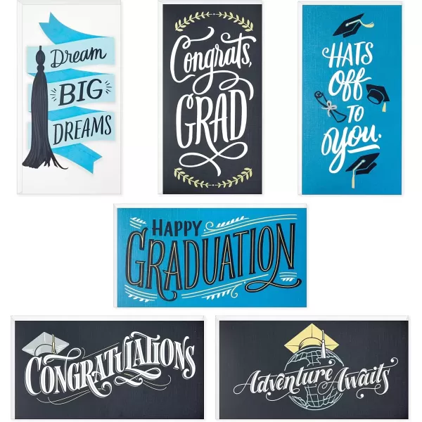 imageHallmark Graduation Money Holders or Gift Card Holders Assortment with Envelopes Hats Off 36 Cards and EnvelopesBlack