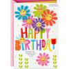 imageHallmark Birthday Card for Girls with Sound Cupcake Plays Happy by Pharrell WilliamsRetro Flowers