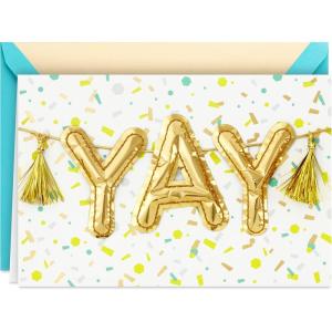 imageHallmark Signature Graduation Card Yay BalloonsGold