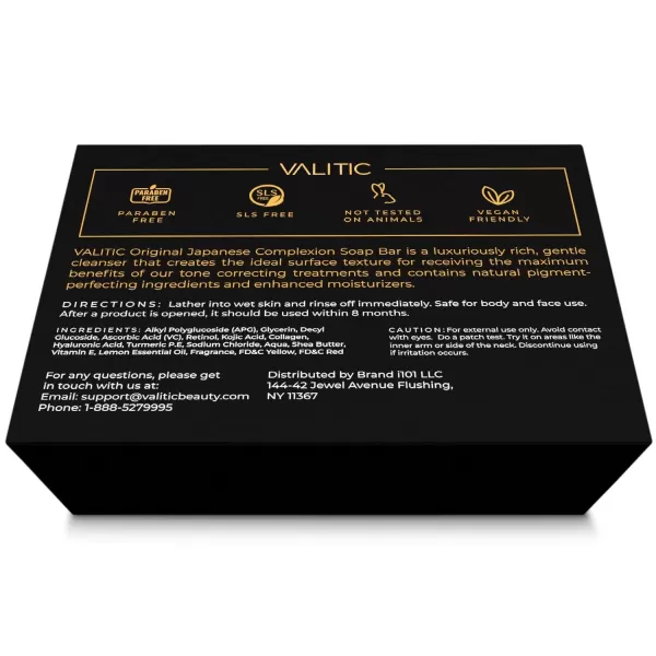 VALITIC Brightening Lemon ampamp Turmeric Kojic Acid Soap with Vitamin C Retinol Collagen  Original Japanese Complex Infused with Hyaluronic Acid Vitamin E Shea Butter Castile Olive Oil 2 Pack2 Pack  Holder