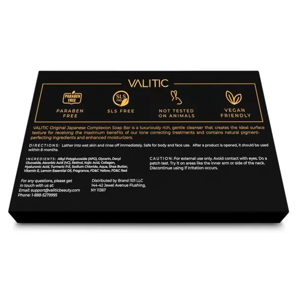 VALITIC Brightening Lemon ampamp Turmeric Kojic Acid Soap with Vitamin C Retinol Collagen  Original Japanese Complex Infused with Hyaluronic Acid Vitamin E Shea Butter Castile Olive Oil 2 Pack5 Pack