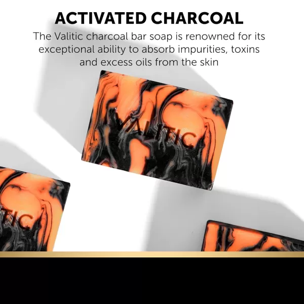 VALITIC Charcoal Kojic Acid Turmeric Black Soap Bar Dark Spot Remover for Body or Face Wash  2 Pack2 Pack