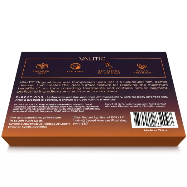 VALITIC Kojic Acid Soap for Hyperpigmentation  with Glutathione Collagen ampamp Vitamin C  Natural Soap Bars with Turmeric  Original Japanese Complex for Dark Spot Correction  2 Pack4 Pack