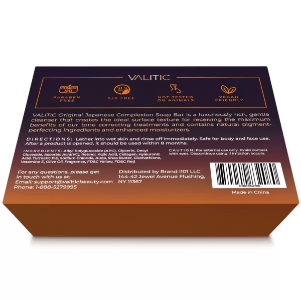 VALITIC Kojic Acid Soap for Hyperpigmentation  with Glutathione Collagen ampamp Vitamin C  Natural Soap Bars with Turmeric  Original Japanese Complex for Dark Spot Correction  2 Pack2 Pack  Holder