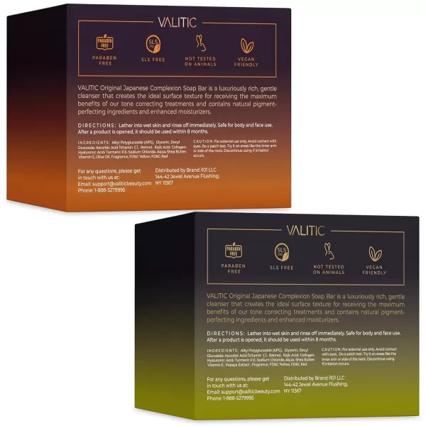 VALITIC Papaya and Turmeric Kojic Acid Soap Bar  Dark Spot Corrector Skin Care Cleansing Bar  Infused with Vitamin C Hyaluronic Acid Collagen Retinol Olive Oil  2 Pack2 Pack  2 Pack  Holder