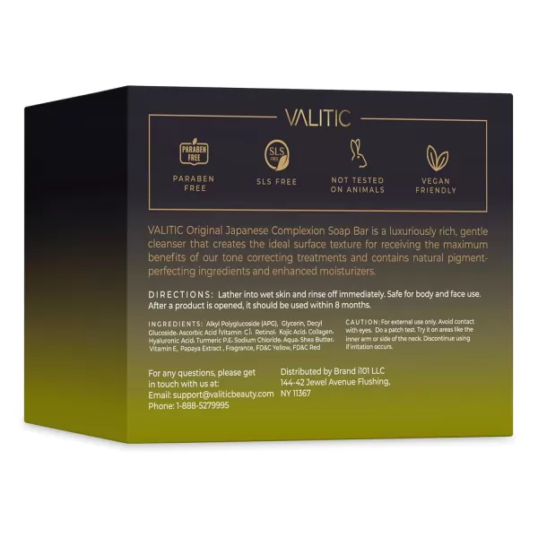 VALITIC Papaya and Turmeric Kojic Acid Soap Bar  Dark Spot Corrector Skin Care Cleansing Bar  Infused with Vitamin C Hyaluronic Acid Collagen Retinol Olive Oil  2 Pack2 Pack