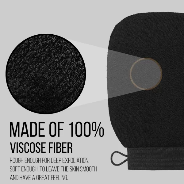Valitic Exfoliating Glove  Body Scrubber Exfoliator Mitt  Exfoliating Body ampamp Face Dead Skin Remover  Korean Style Exfoliating Women ampamp Men Washcloth  Can Be Used Before Self Tanning Pair BlackBlack