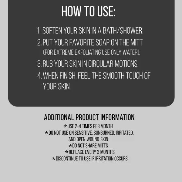 Valitic Exfoliating Glove  Body Scrubber Exfoliator Mitt  Exfoliating Body ampamp Face Dead Skin Remover  Korean Style Exfoliating Women ampamp Men Washcloth  Can Be Used Before Self Tanning Pair BlackBlack