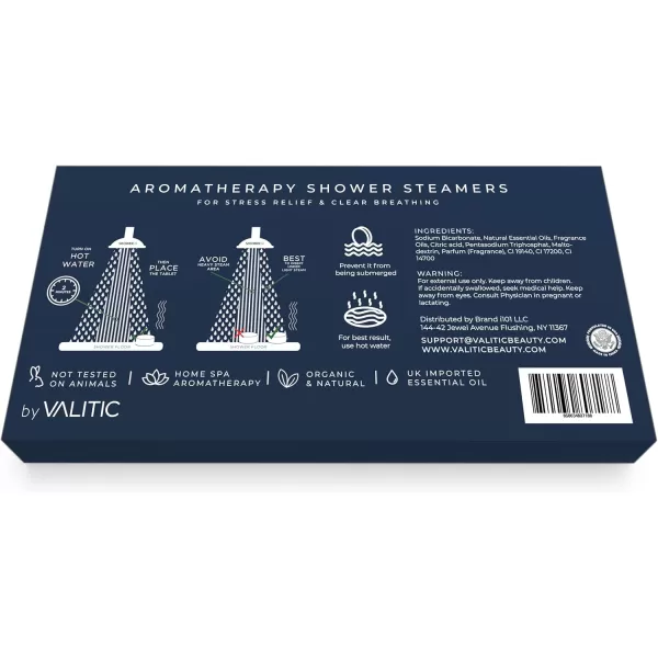 Valitic Aromatherapy Shower Steamers for Stress Relief and Relaxation  Gifts for Women Mom Birthday 8 Natural Essential Fizzies Shower Bombs  4 Scents  Lavender Eucalyptus Citrus and PeppermintLavander  Eucalyptus  Peppermint  Citrus 8
