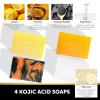 imageVALITIC Kojic Acid Soap Bars  Turmeric Snail Mucin Charcoal and Lemon  4 Assorted Dark Spot Remover Soaps with Hyaluronic Acid Vitamin C Vitamin E and Shea Butter