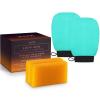 imageVALITIC Kojic Acid Vitamin C and Retinol Soap Bars with Turmeric for Dark Spot  Original Japanese Complex Infusedwith Collagen Hyaluronic Acid Vitamin E 2 Pack  With Scrub Bag2 Pack Soap  Pair of Turquoise Gloves