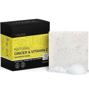 imageVALITIC Natural Ginger ampamp Vitamin C Shampoo Bar  Anti Dandruff Strengthens and Promotes Hair Revitalization  SLS ampamp Paraben Free  Vegan Eco Friendly  Natural Biotin ampamp Keratin  for all Hair TypesShampoo Bar with Vitamin C