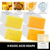 image:imageVALITIC Kojic Acid and Turmeric Soap Bars Set  Dark Spot Remover for Face and Body Antiaging Hyperpigmentation Treatment Soap Bar with Lemon Vitamin C amp Retinol Gentle Exfoliating Assorted 4 PackScrub Pack