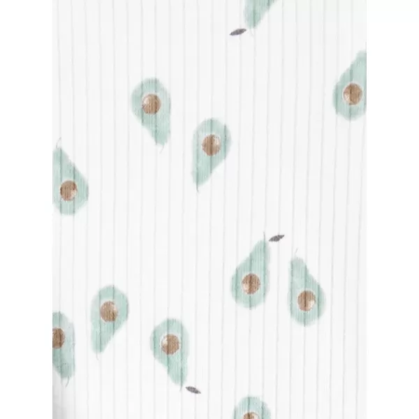 Simple Joys by Carters Baby 3Pack Neutral Cotton Sleeper GownAvocadosHeatherStripe