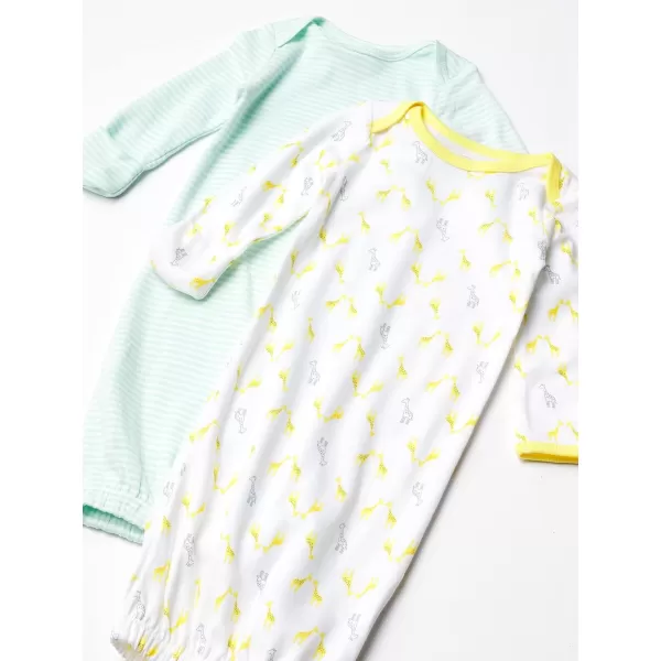 Simple Joys by Carters Baby 3Pack Neutral Cotton Sleeper GownGreyGreenYellow