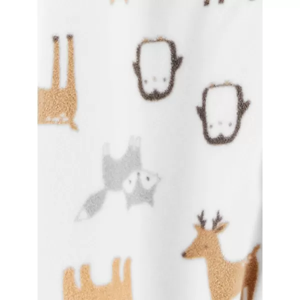 Simple Joys by Carters Baby Holiday Fleece Footed Sleep and Play Pack of 2Buffalo CheckForest Animals