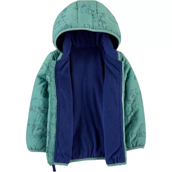 Simple Joys by Carters Baby Boys Puffer JacketGreen Bear