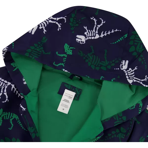 Simple Joys by Carters Baby Boys RaincoatGreen Navy Dinosaur