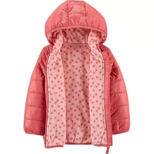 Simple Joys by Carters Baby Girls Puffer JacketPink Hearts