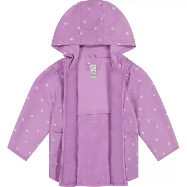 Simple Joys by Carters Girls WaterResistant Rain Jacket with HoodLilac