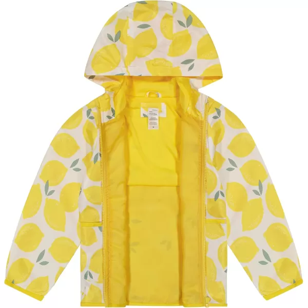 Simple Joys by Carters Girls WaterResistant Rain Jacket with HoodYellow