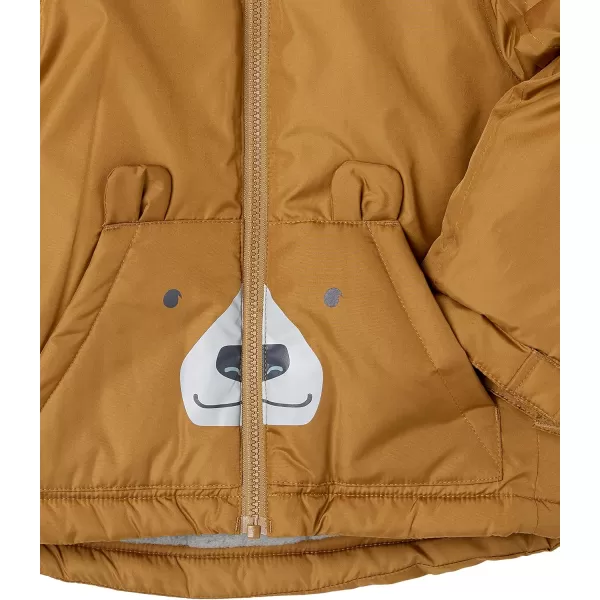 Simple Joys by Carters babyboys Waterresistant Snowsuit Set  Hooded Winter JacketCamel