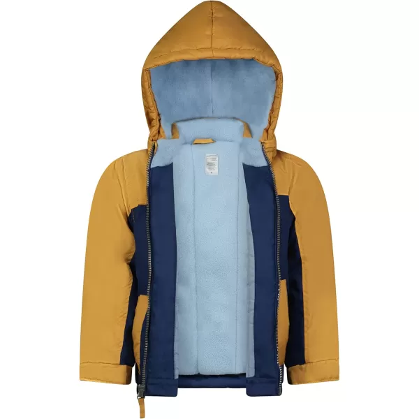 Simple Joys by Carters babyboys Waterresistant Snowsuit Set  Hooded Winter JacketKhakiNavy