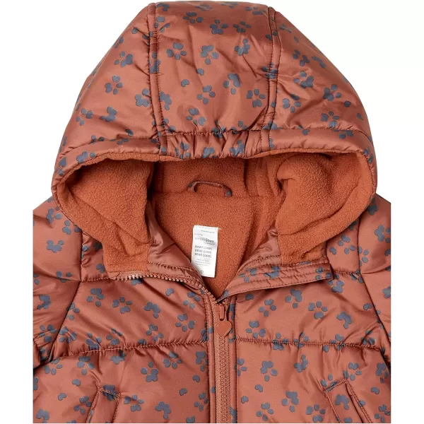 Simple Joys by Carters babygirls Waterresistant Snowsuit Set  Hooded Winter JacketBrown Animal Print