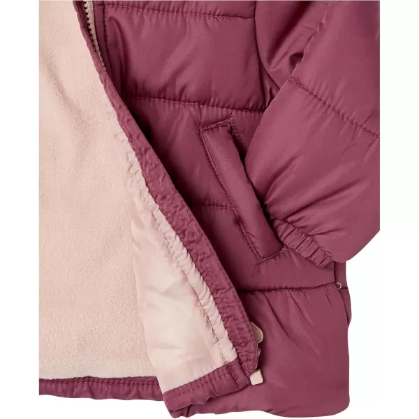 Simple Joys by Carters babygirls Waterresistant Snowsuit Set  Hooded Winter JacketMaroon