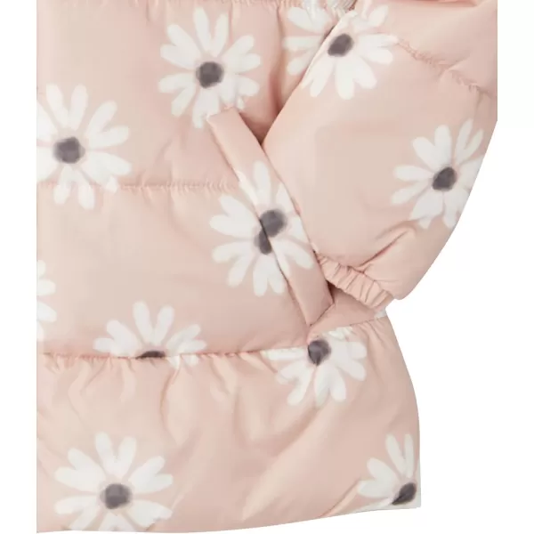 Simple Joys by Carters babygirls Waterresistant Snowsuit Set  Hooded Winter JacketPastel Pink Flowers