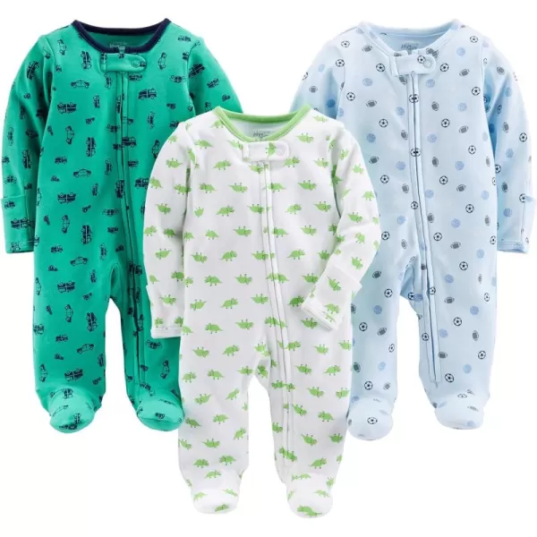 Simple Joys by Carters Baby 3Pack Neutral Sleep and PlayCarsDinosaurSports Pack